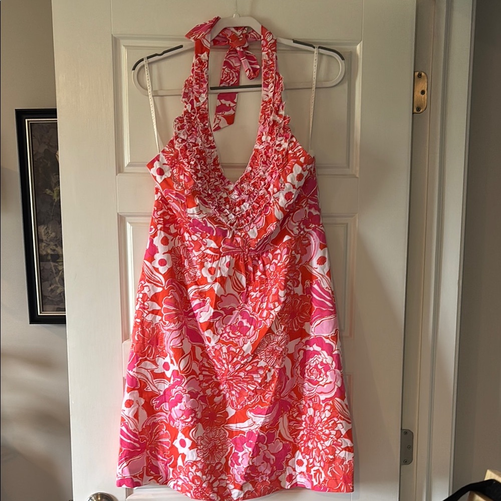 Lilly Pulitzer Pink and Orange Floral Mini Dress